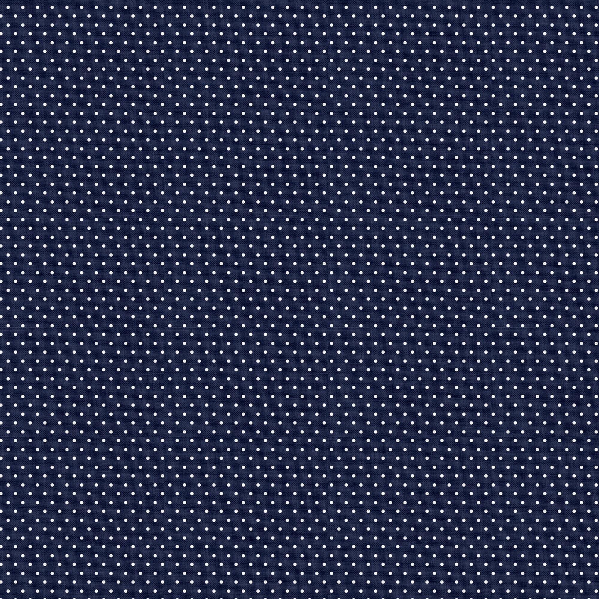 Fabric Editions Navy Pin Dot Cotton Fabric